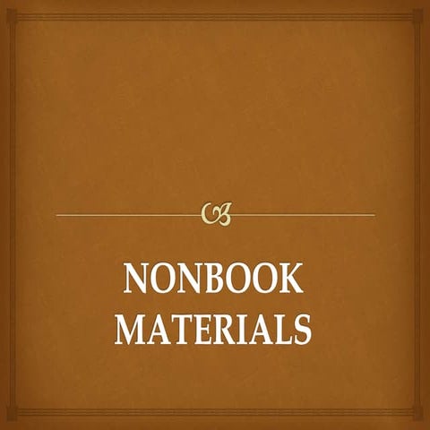 Non book materials