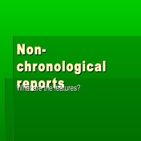 Non chron report