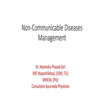 Non communicable diseases management
