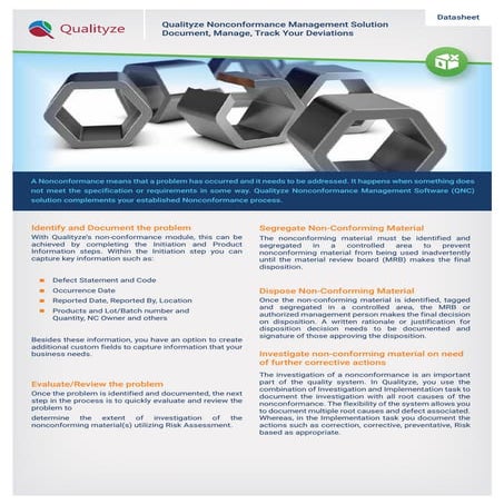 Non conformance Management and Tracking software 