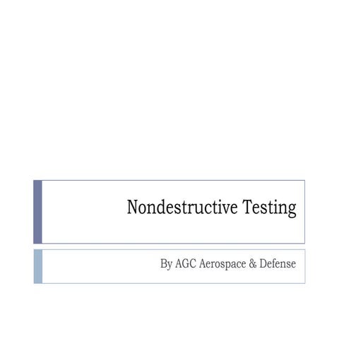 Nondestructive testing