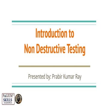 Introduction to Non Destructive Testing and Types of NDT | PDF
