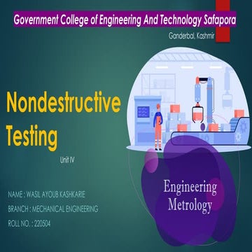 NonDestructive Testing its all types and definitions in details