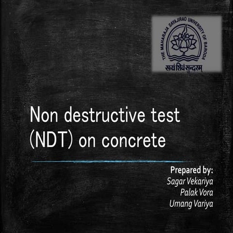 Non destructive test (ndt) on concrete msu