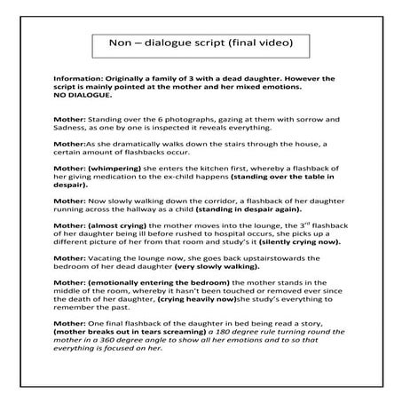 Non dialogue script | DOCX