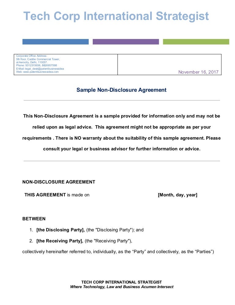 free sample download for non disclosure agreements nda for nda template download