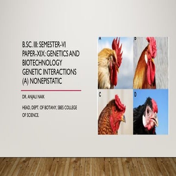 Plant Cytogenetics: Nonepistatic genetic interaction comb shape in fowls