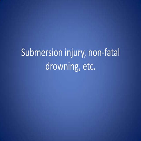 Nonfatal Drowning