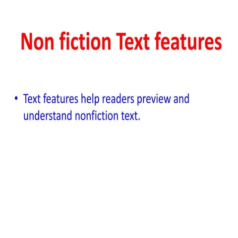 Nonfiction features