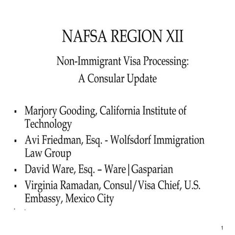 Non immigrant visa update a consular update