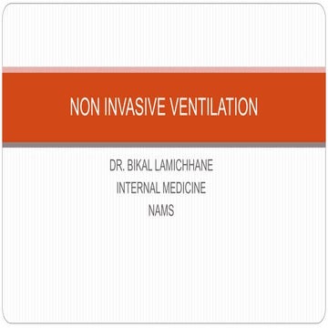 Non invasive ventilation dr bikal