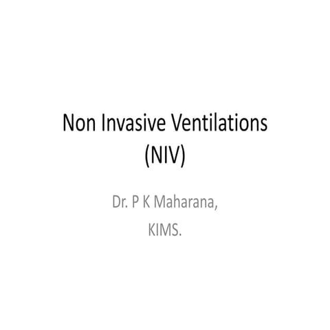 Non invasive ventilations