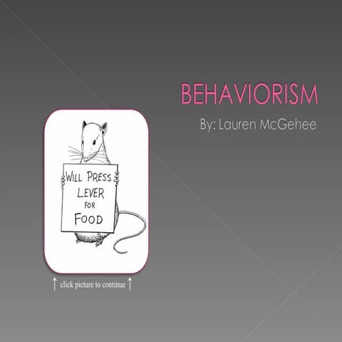 Behaviorism Powerpoint | PPTX