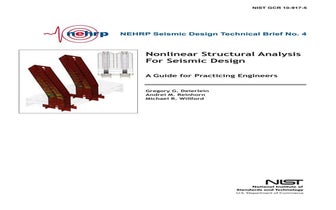 NONLINEAR STRUCTURAL ANALYSIS FOR SEISMIC DESIGN (ALL COPYRIGHT BY NIST - US ...