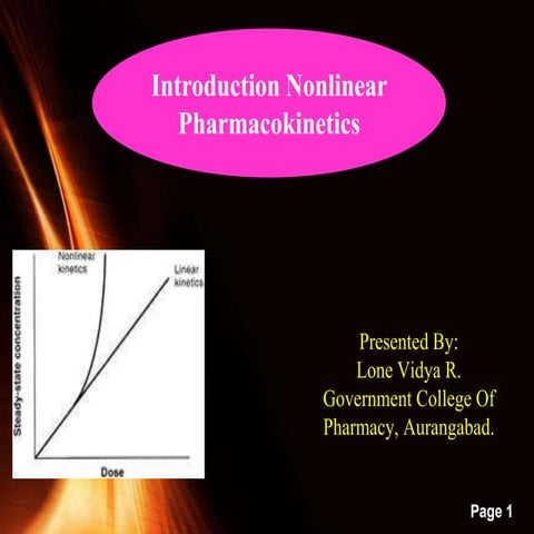 Nonlinear pharmacokinetic
