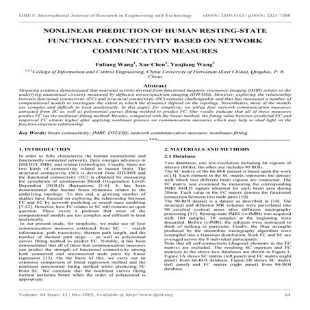 Nonlinear prediction of human resting state functional connectivity based on ...