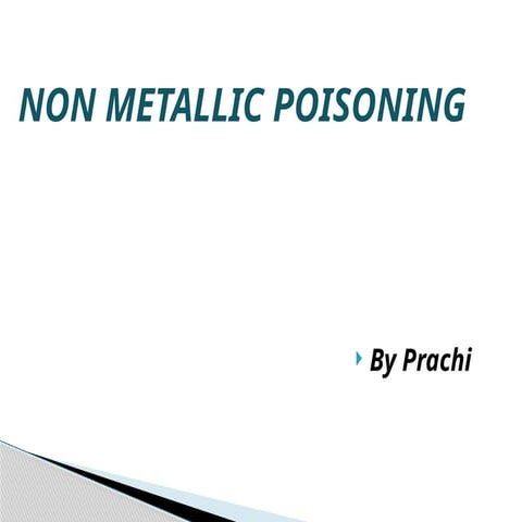 Non Metallic Irritant Poisoning with types
