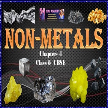 NON METALS/Materials: Metals and Non-Metals Chapter- 4 Class 8 - CBSE