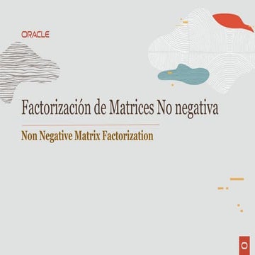 Factorización de Matrices No Negativa PPT