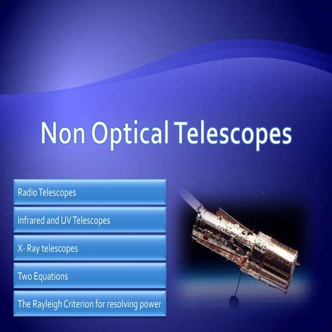 Non optical telescopes presentation 