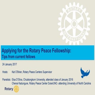 Applying for the Rotary Peace Fello...