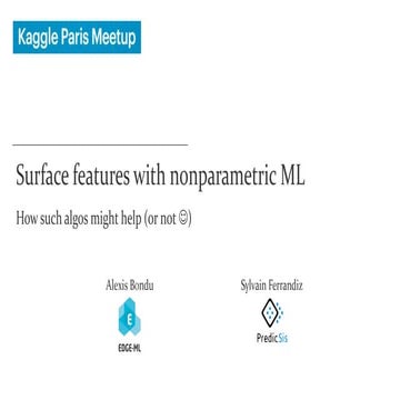 Surface features with nonparametric machine learning
