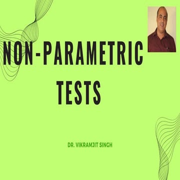 Non Parametric Test by  Vikramjit Singh