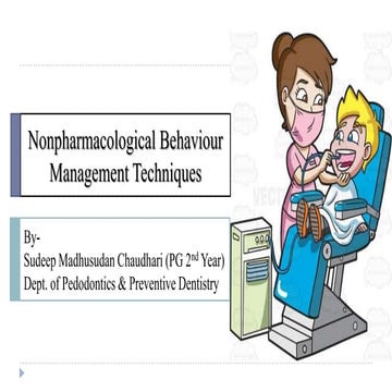 Nonpharmacological behavior management techniques