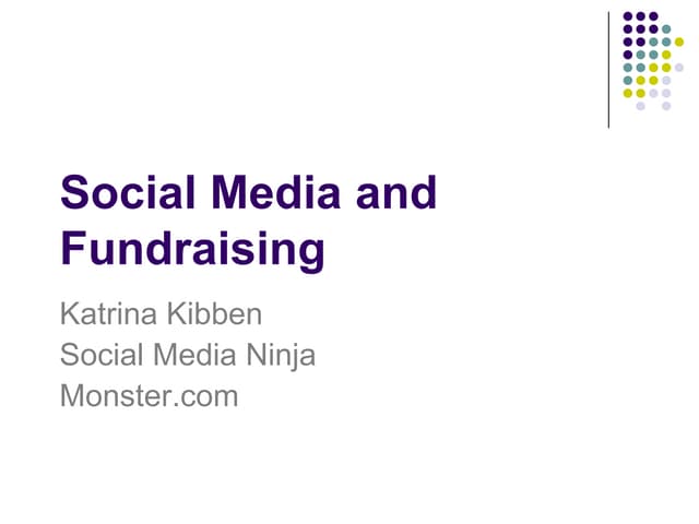 Social Media and NonProfit Fund-raising