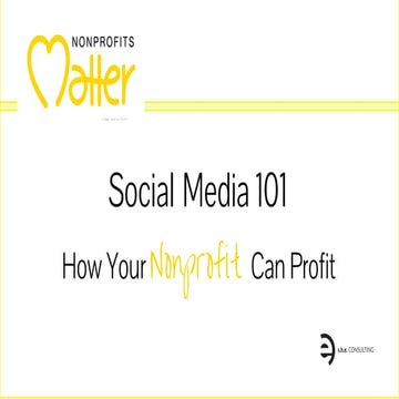 Social Media 101: Nonprofit