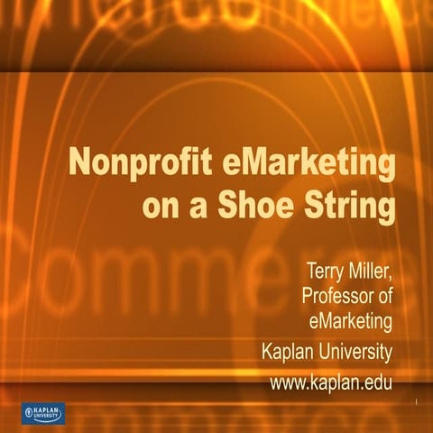Nonprofit E Marketing On A Shoe String