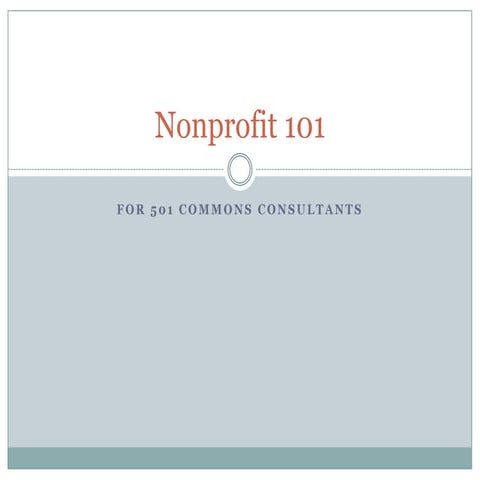 Nonprofit 101 training 3 2011