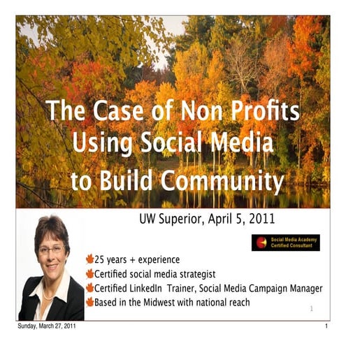 Non Profit Community Building Using Social Media