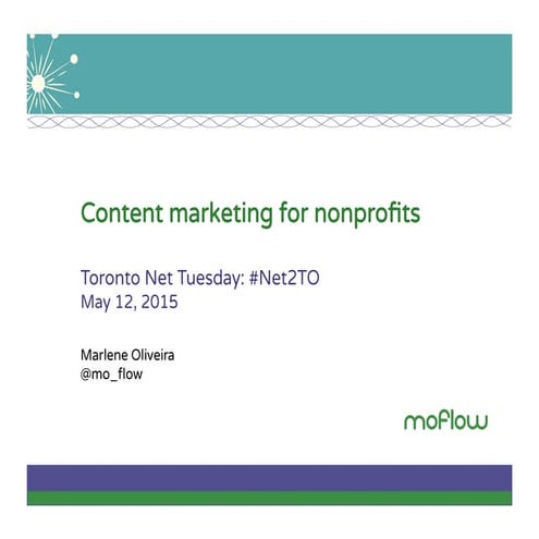Nonprofit Content Marketing - research results and real examples