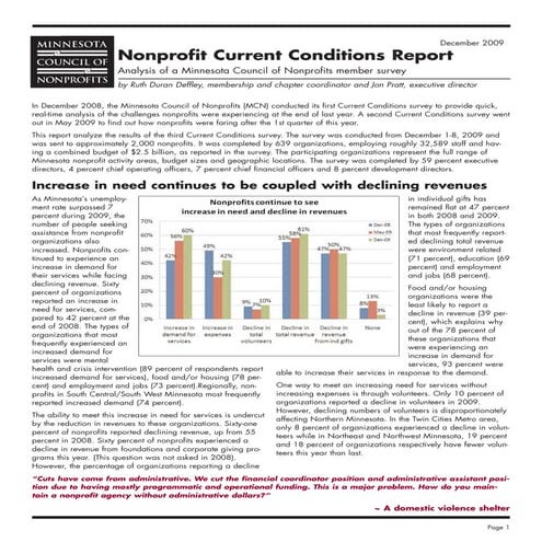 Nonprofit Current Conditions Dec 2009