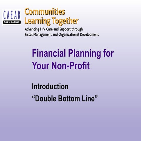 Nonprofit Financial Planning