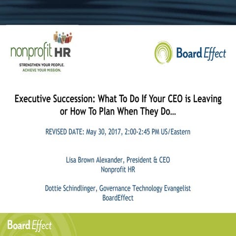 Nonprofit HR & BoardEffect Webinar: Executive Succession