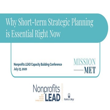 Why Short-term Strategic Planning is Essential Right Now