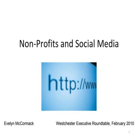Non Profits and Social Media 