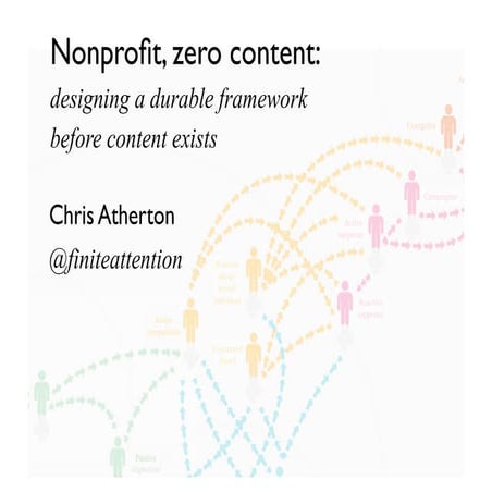 Nonprofit, zero content — designing a durable framework before content exists.