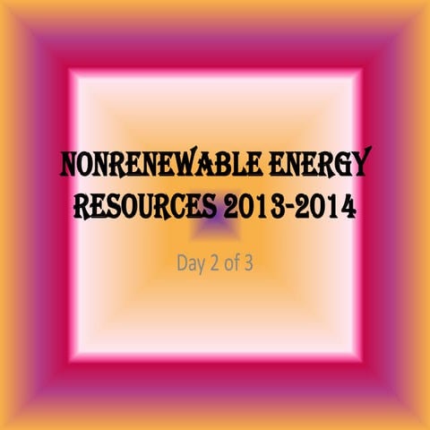 Nonrenewable Energy
