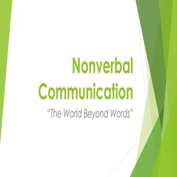 Nonverbal Communication