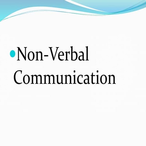 Nonverbal communication