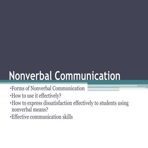 Nonverbal Communication