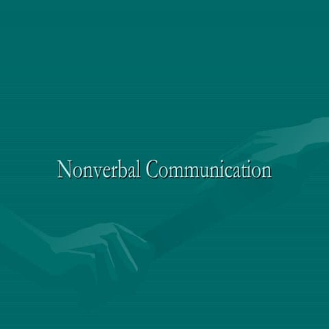 Nonverbal communication