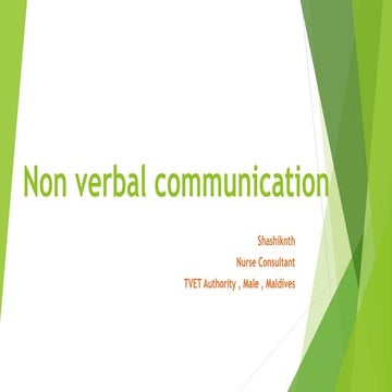 Nonverbal communication