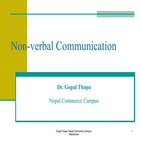 Non-verbal communication