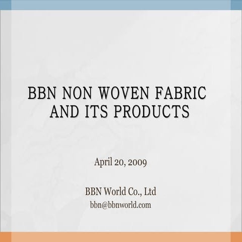 Non woven