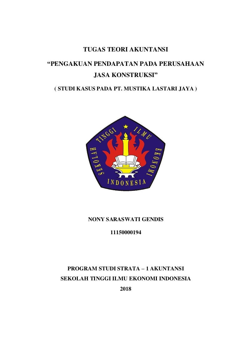 Pengakuan Pendapatan Perusahaan Jasa Konstruksi Pengakuan Pendapatan Perusahaan Jasa Konstruksi