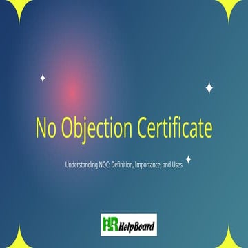 No Objection Letter, No Objection Certificate